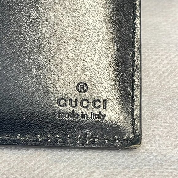 GUCCI Vintage Black Leather Notebook Cover - Preowned - Picture 9 of 10